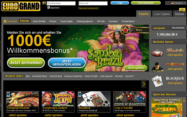 Eurogrand Homepage
